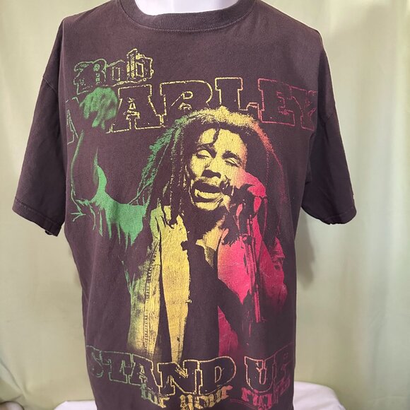 Zion Rootswear Other - Bob Marley 2009 Stand Up for you Rights Men's Brown T Shirt Large Zion Rootswear